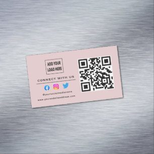 Volg Scan om verbinding te maken met ons QR-code B Magnetisch Visitekaartje