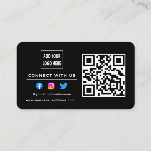 Volg Scan om verbinding te maken met ons QR-code z Visitekaartje (Voorkant)