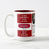 Volg Trump Twitter-Mok Tweekleurige Koffiemok (Links)