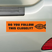 VOLG U DE JESUS-BUMPERSTICKER? BUMPERSTICKER (Op auto)