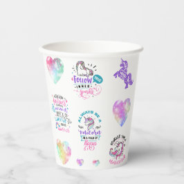 Volg uw binnenste rugleuning papieren bekers