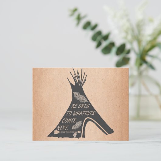 Volg Uw Briefkaart van het Tipi van de Pijl (Staand voorkant)