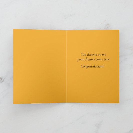 Volg uw droomgroet Afstuderen Kaart (Binnen)