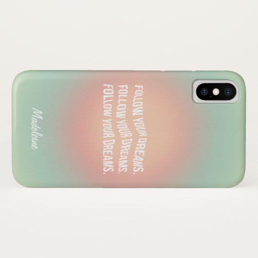 Volg uw droompasta Motivatie verloop Case-Mate iPhone Case (Achterkant (horizontaal))