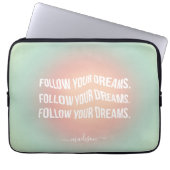 Volg uw droompasta Motivatie verloop Laptop Sleeve (Voorkant)