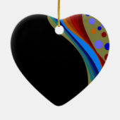 Volg uw droomregenbogen en cirkelvormgeving keramisch ornament (Achterkant)