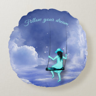 Volg uw droomtapijtdeken rond kussen