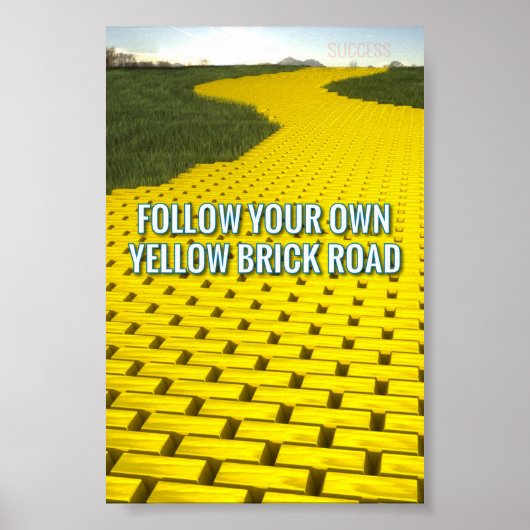 VOLG UW EIGEN GELLOW BRICK ROAD POSTER (Voorkant)