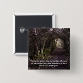 Volg uw eigen pad vierkante button 5,1 cm (Voorkant /achterkant)