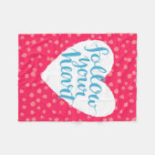 Volg uw hart 3 fleece deken (Voorkant (Horizontaal))