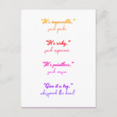 Volg uw hart briefkaart (Voorkant)