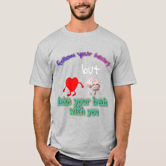 volg uw hart Mannen Basic T-Shirt (Voorkant)