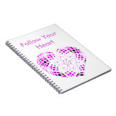 Volg uw hart, Notitieboek paars wit (Rechterzijde)