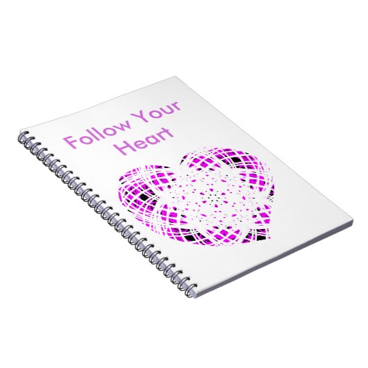 Volg uw hart, Notitieboek paars wit (Rechterzijde)