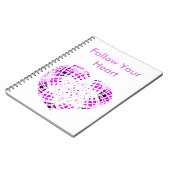 Volg uw hart, Notitieboek paars wit (Linkerzijde)