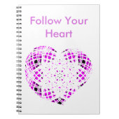 Volg uw hart, Notitieboek paars wit (Voorkant)