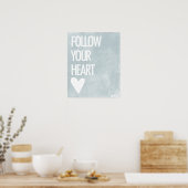 Volg uw hart poster (Keuken)