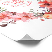 Volg Uw Hart Waterverf kunst van een krans Poster (Hoek)