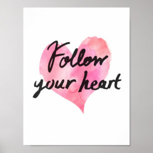 Volg uw hartslag Poster (wit)