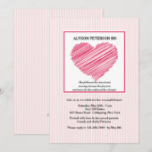 Volg uw hartverpleegkundige Afstuderen uitnodiging (Voorkant / Achterkant)