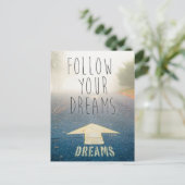 Volg Uw Inspirerend Briefkaart van Dromen (Staand voorkant)
