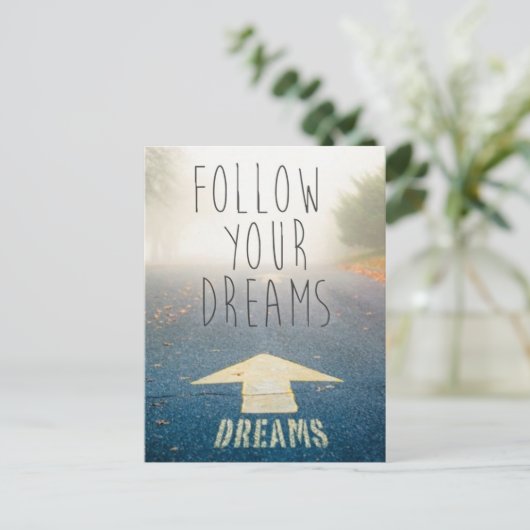 Volg Uw Inspirerend Briefkaart van Dromen (Staand voorkant)