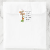 Volg uw Inspirerend citaat van Dreams Vierkante Sticker (Tas)