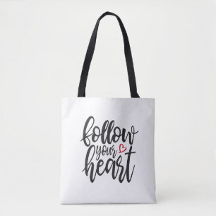 Volg uw offerte van de Valentijnse hartslag   Canv Tote Bag