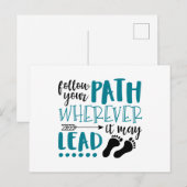 Volg uw pad briefkaart (Voorkant / Achterkant)