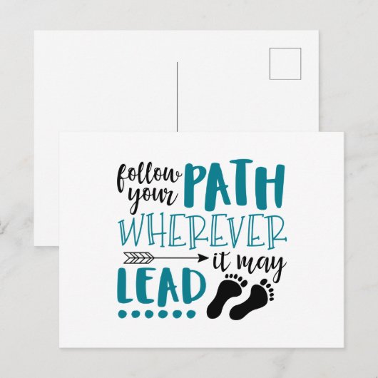 Volg uw pad briefkaart (Voorkant / Achterkant)