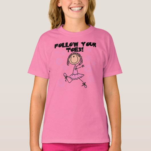 Volg uw tenen t-shirt (Voorkant)