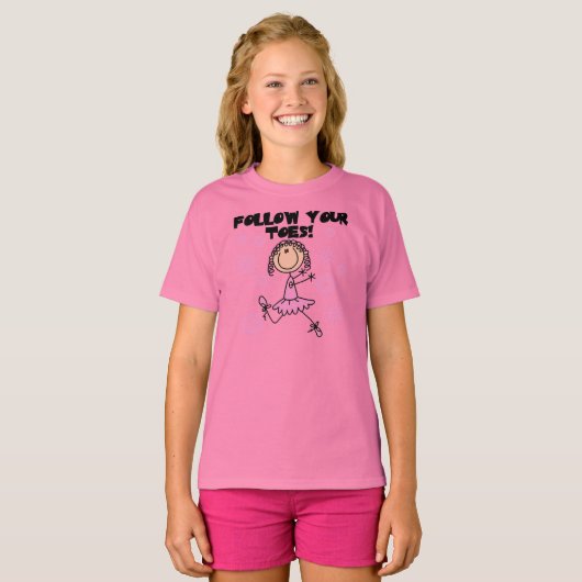 Volg uw tenen t-shirt (Voorkant volledig)