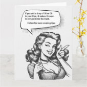 Volg voor meer kooktips kaart (Gele Bloem)