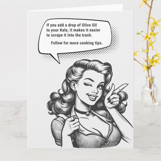 Volg voor meer kooktips kaart (Gele Bloem)