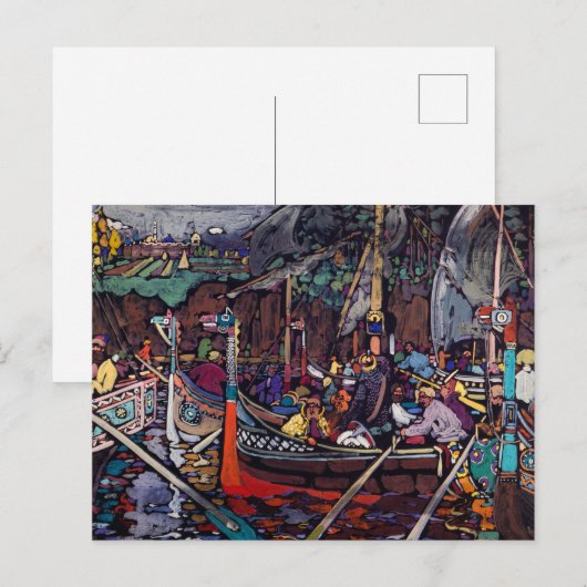 Volga Song, 1906 by Wassily Kandinsky Briefkaart (Voorkant / Achterkant)