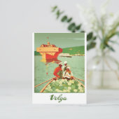 Volga, zeilboten en watermeloenen briefkaart (Staand voorkant)