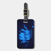 Volgblauw water Lily Lotus Flower Personalized Bagagelabel (Voorkant verticaal)