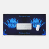 Volgblauw water Lily Lotus Flower Personalized Bureaumat (Keyboard & Muis)