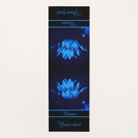 Volgblauw water Lily Lotus Flower Personalized Yogamat (Voorkant)