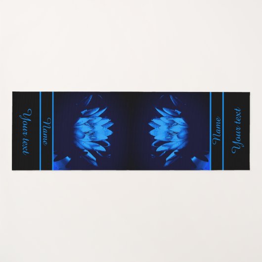 Volgblauw water Lily Lotus Flower Personalized Yogamat (Voorkant (horizontaal))