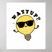 Volgd op Funny Electric Bulb Pun Poster (Voorkant)