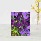 Volgde Paarse Pansies Let op Kaart, verticaal Kaart (Gele Bloem)