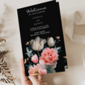 Volgde Romantic Floral Wedding Program Booklet Flyer