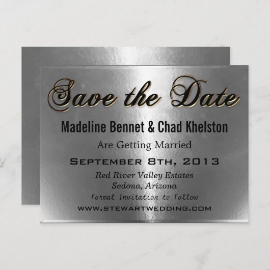 Volgen Bewaar de datum Aankondigingskaart (Voorkant / Achterkant)