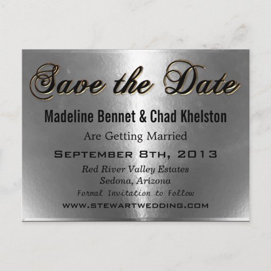 Volgen Bewaar de datum Aankondigingskaart (Voorkant)