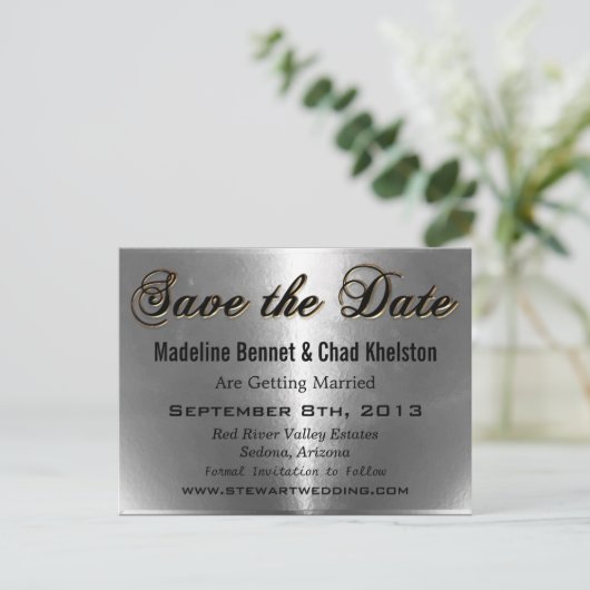 Volgen Bewaar de datum Aankondigingskaart (Staand voorkant)