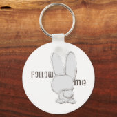 volgen het witte konijn sleutelhanger (Voorkant)