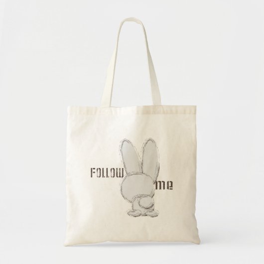 volgen het witte konijn tote bag (Voorkant)