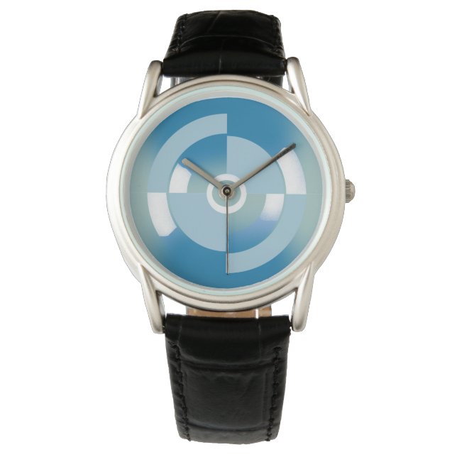  volgen met Abstracte cirkel Horloge (Voorkant)