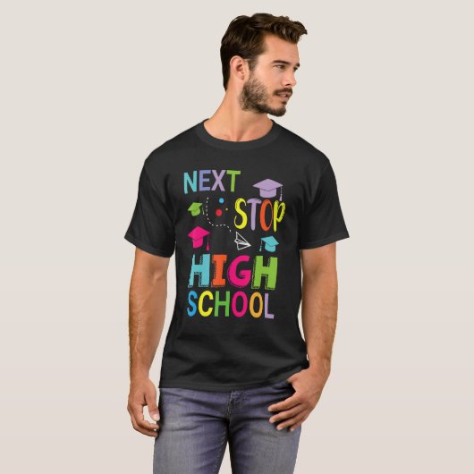 Volgend einde middelbare school Happy Class of Sch T-shirt (Voorkant volledig)
